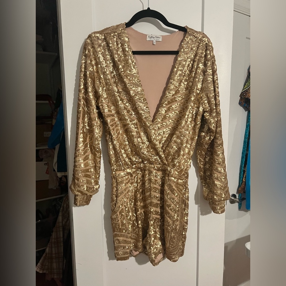 Ripley Roder gold sequence romper